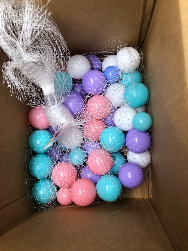Photo 1 of Ball Pit Balls 25-50 Count Plastic Play Balls for Ball Pit, Soft Pool Balls for Kids Toys, Crush Proof Tent Balls for Toddler Ball Pit & Play Tent 50 pcs C*Purple-pink&white