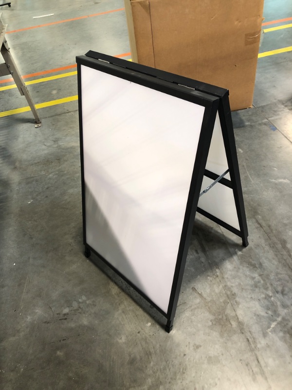 Photo 1 of YDisplay A Frame Sidewalk Sign 24x36 inches Sandwich Board Signs Outdoor Heavy Duty Double-Sided,including 2 Anti-Glare Covers & Corrugated Boards for Business Indoor Outdoor,Black 1PACK