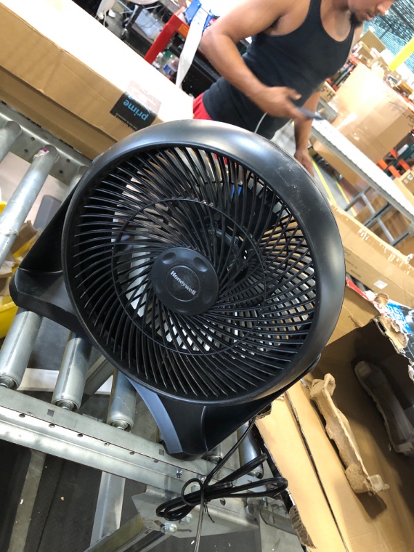 Photo 1 of 12 in. 3 Speed Whole Room Circulator Floor Fan