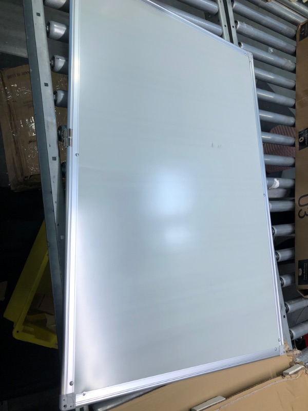 Photo 3 of Magnetic White Board 36 x 24 Dry Erase Board Wall Mounted, 3' x 2' Marker Whiteboard with Pen Tray for School, Home, Office, Silver Aluminum Frame 36 x 24 without accessories