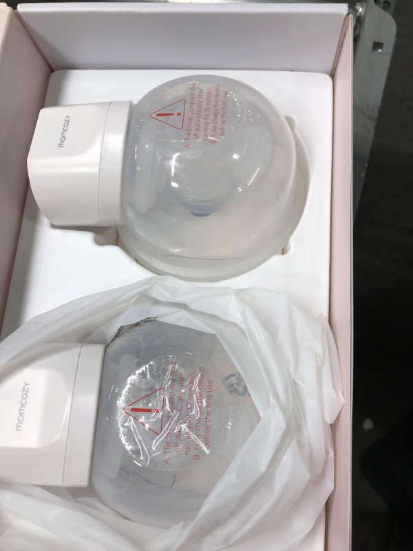 Photo 1 of Momcozy S12 Pro Hands-Free Breast Pump Wearable, Double Wireless Pump with Comfortable Double-Sealed Flange, 3 Modes & 9 Levels Electric Pump Portable, Smart Display, 24mm, 2 Pack Pack of 2 White