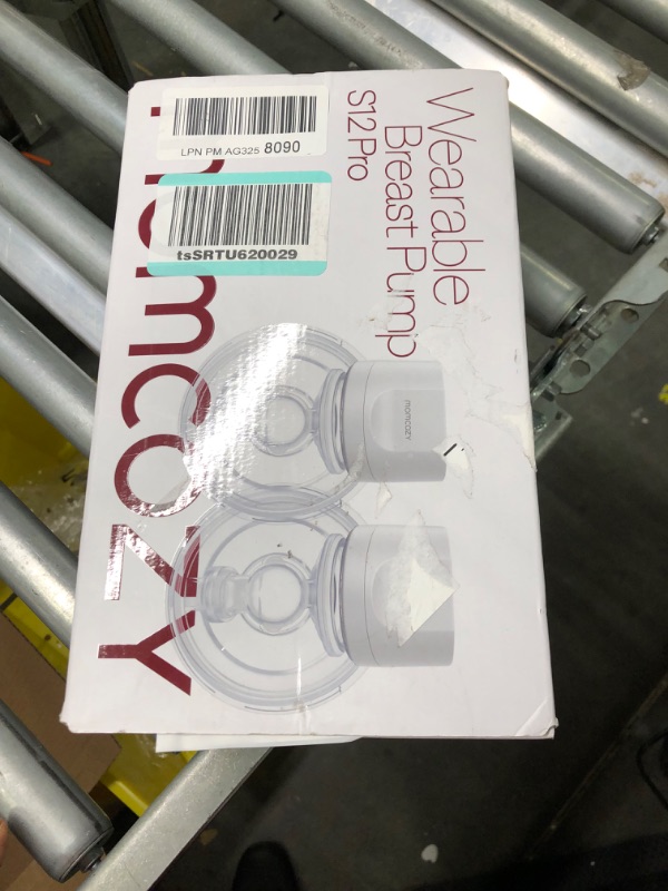 Photo 1 of Momcozy S12 Pro Hands-Free Breast Pump Wearable, Double Wireless Pump with Comfortable Double-Sealed Flange, 3 Modes & 9 Levels Electric Pump Portable, Smart Display, 24mm, 2 Pack Pack of 2 White