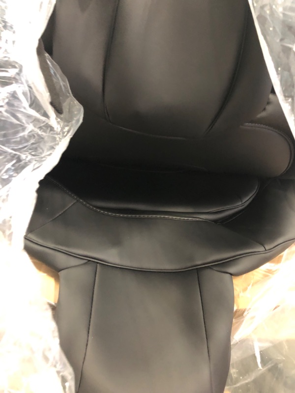 Photo 2 of Maysoo Tesla Model Y Seat Covers Nappa Leather Car Seat Covers, for Tesla Model Y 2023 2022-2020 5 Seat Black Car Seat Cover Car Interior Cover All Weather Protection(Black-Nappa,Model Y(Full Set)) black-nappa model Y(full set)