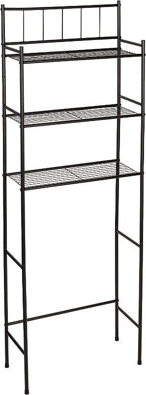 Photo 1 of  3 tier Over-The-Toilet Space Saver Shelving Unit, Black BTH-09022 Black