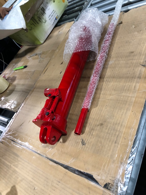 Photo 2 of BIG RED T30306 Torin Hydraulic Long Ram Jack with Single Piston Pump and Clevis Base (Fits: Garage/Shop Cranes, Engine Hoists, and More): 3 Ton (6,000 lb) Capacity, Red 3 Ton Single Pump