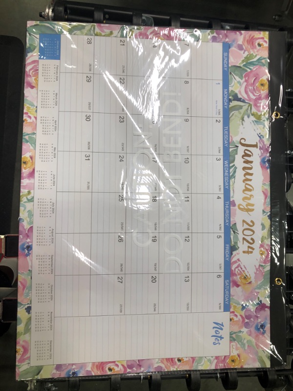 Photo 3 of 2024 Desk Calendar - Jan. 2024 - Dec. 2024, 12 Months Large Monthly Desk Calendar, 22" x 17", Desk Pad, Large Ruled Blocks, To-do List & Notes, Best Desk/Wall Calendar for Planning and Organizing