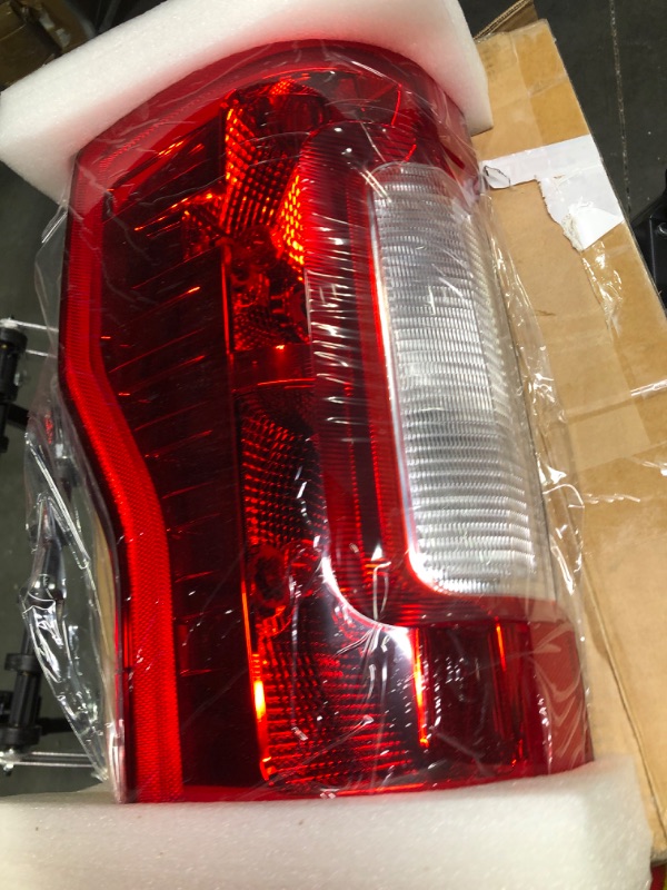 Photo 3 of Tail Light Rear Lamp Compatible With 2017-2019 Ford F250 F350 Super Duty without Blind Spot/LED Left Driver Side Taillight Brake Signal Assembly with Bulb