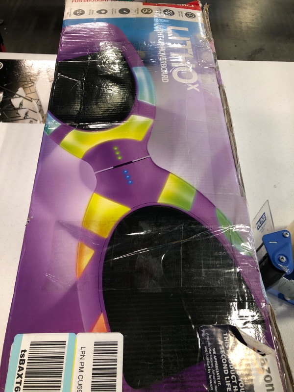 Photo 3 of Jetson All Terrain Light Up Self Balancing Hoverboard with Anti-Slip Grip Pads, for riders up to 220lbs Purple