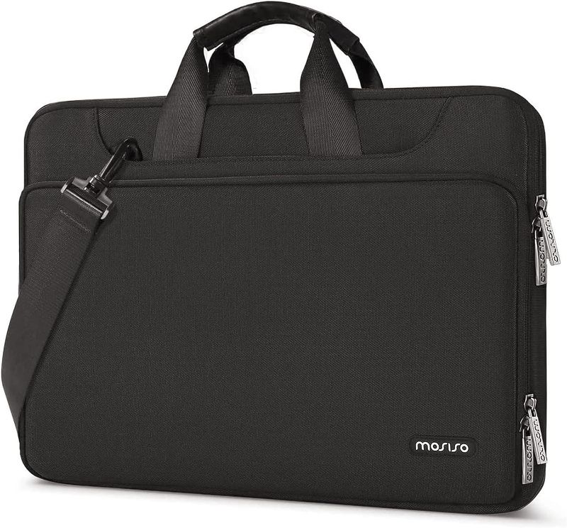 Photo 1 of Protective Laptop Shoulder Bag Compatible with MacBook Air/Pro,13-13.3 inch Notebook,Compatible with MacBook Pro 14 2023-2021 A2779 M2 A2442 M1,Matching Color Sleeve with Belt, Black
Visit the MOSISO Store