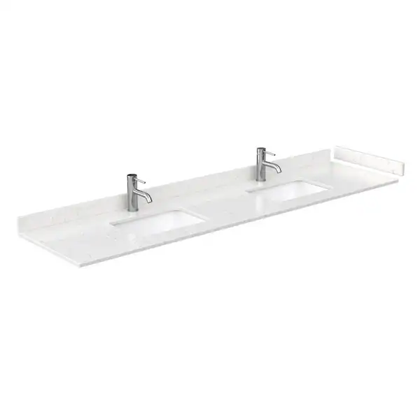 Photo 1 of 
Miranda 84 in. W x 22 in. D x 33.75 in. H Double Bath Vanity in White with Carrara Cultured Marble Top