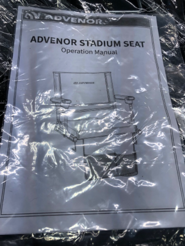 Photo 4 of ADVENOR Portable Stadium Seat with Back Support for Bleacher -2 Pack, Adjuatble 6 Reclining Position, 2 Pockets Thick Padded Cushion Ideal for Basketball Soccer Sport Events Regular Black 2