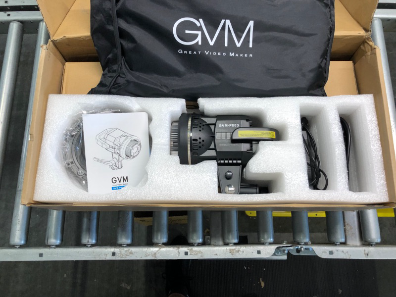 Photo 4 of GVM 80W Photo Studio Lighting Kit, LED Video Light with Bowen Mount 27" Softbox, Tripod Stand, Continuous Output Daylight 5600K Lights for Photography