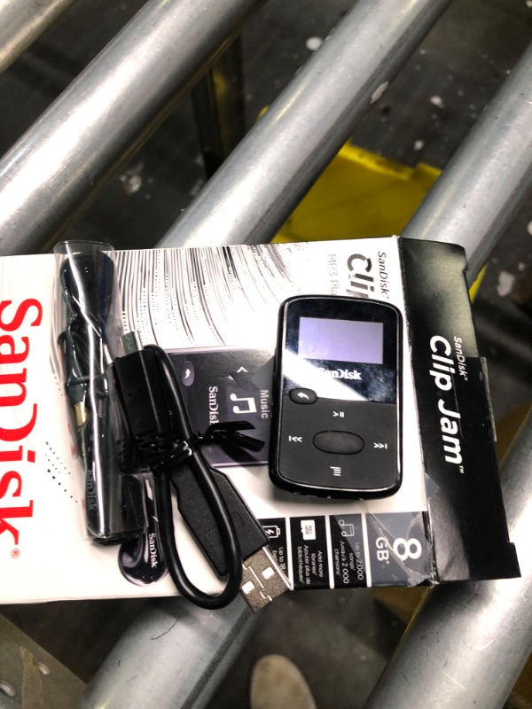 Photo 1 of SanDisk 8GB Clip Jam MP3 Player, Black - microSD Card Slot and FM Radio - SDMX26-008G-G46K & 8GB Clip Jam MP3 Player, Pink - microSD Card Slot and FM Radio - SDMX26-008G-G46P MP3 Player Only + MP3 Player,8GB Black