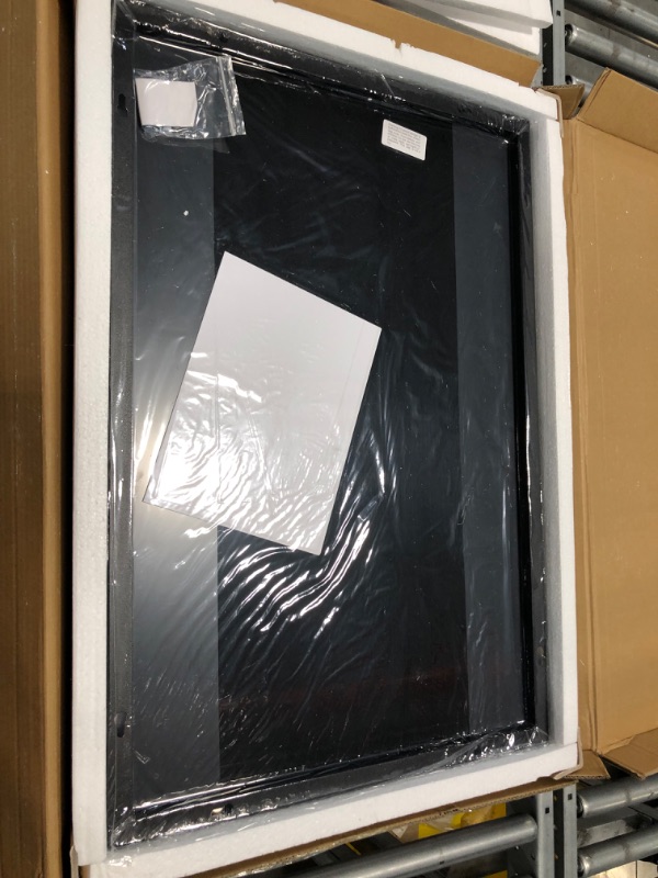 Photo 1 of Amanti Art Bathroom Mirror, Avon Black Narrow Wall Mirror for use as Bathroom Vanity Mirror Over Sink (22 x 18 in.) Beveled Mirror, Black Mirror, Casual Mirror from WI, USA Glass Size 16x20 Avon Black Narrow