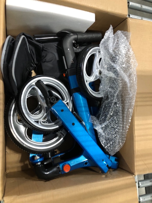 Photo 1 of OasisSpace 2 in 1 Rollator Walker with Footrest - Transport Walker Chair with 10 inch Wheels, Walker with Cup Holder for Adult