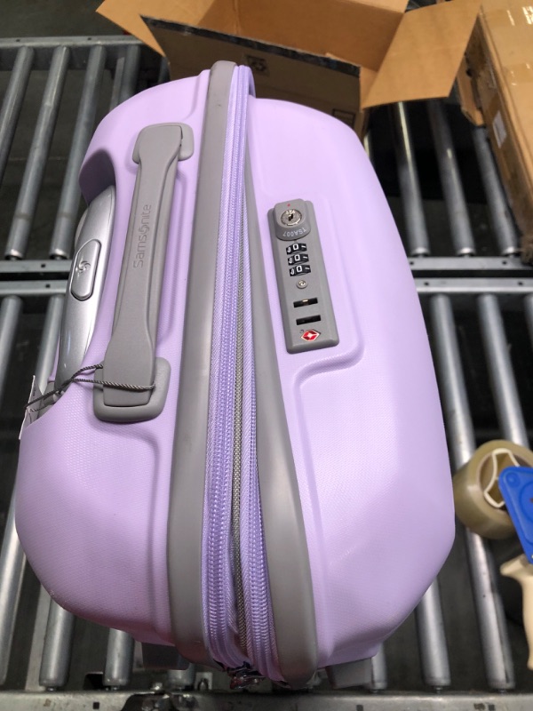 Photo 3 of Samsonite Freeform Hardside Expandable with Double Spinner Wheels, Checked-Large 28-Inch, Lilac Checked-Large 28-Inch Lilac