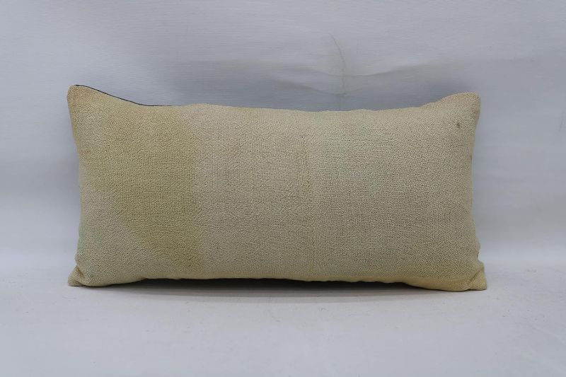 Photo 1 of 12x24 Kilim Pillow, Turkey Traditional Pillow, Pillow Covers, Beige Pillow, Flat Pillow, Home Decor Pillow, Lumbar Pillow Throw Pillows 3291