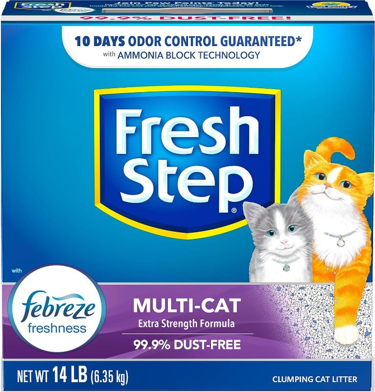 Photo 1 of Fresh Step Advanced Refreshing Gain Scented Clumping Clay Cat Litter, 18.5-lb box, 2 pack