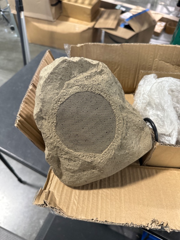 Photo 1 of Theater Solutions 2R4S Outdoor Sandstone Rock 2 Speaker Set for Yard Patio Pool Spa 4.5 in
