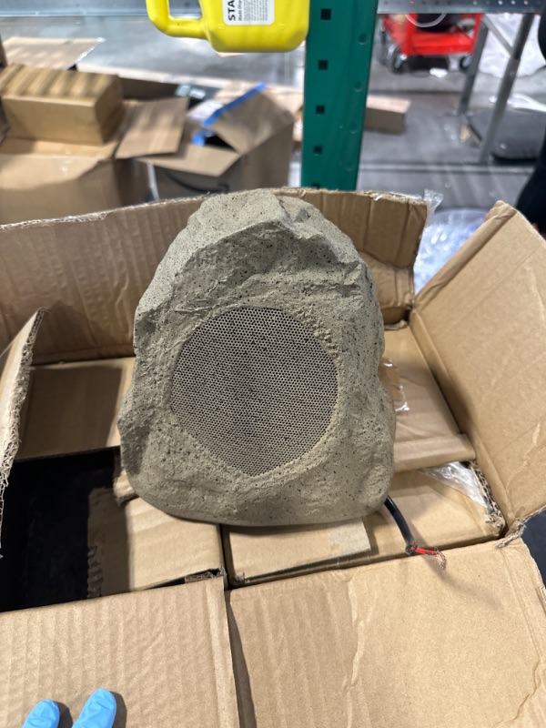 Photo 1 of Theater Solutions 2R4S Outdoor Sandstone Rock 2 Speaker Set for Yard Patio Pool Spa 4.5 in