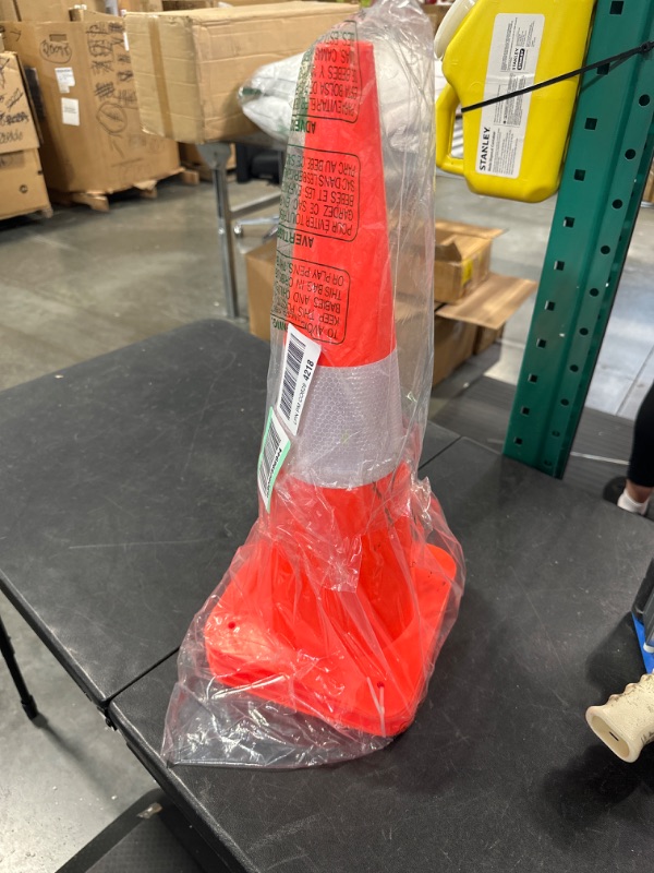 Photo 2 of 18 Inch Traffic Safety Cones with Reflective Collars,Orange Hazard Caution Cone Road Street Parking Cone, [4 Pack] Plastic Cone for Driving Practice,Construction Keep Security Distance Barriers 4 Pack-Orange