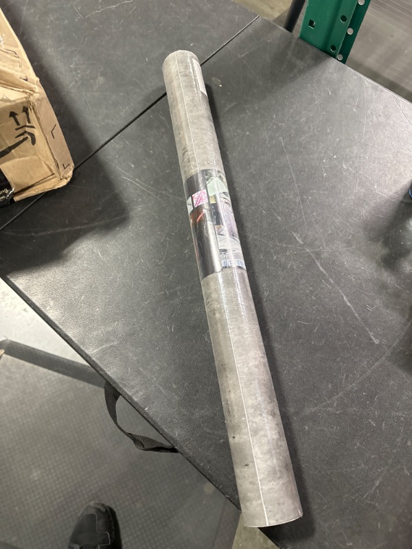 Photo 1 of 24"×354" Wide Concrete Wallpaper Peel and Stick Extra Thick 3D Dark Grey Black Faux Concrete Cement Contact Paper Stained Vinyl Wrap Matte Textured Wall Sticker for Walls Bedroom Basement Bathroom 24×354 inch Dark Gray
