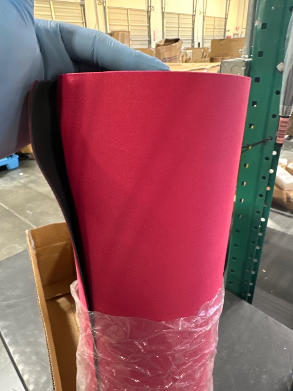 Photo 4 of 27" x 20' Neoprene Floor Runner - Reuseable Floor Protection Slip Proof Surface, Non-Skid Bottom, Protect All Floor Surfaces | Great for Businesses and Homes (RED)