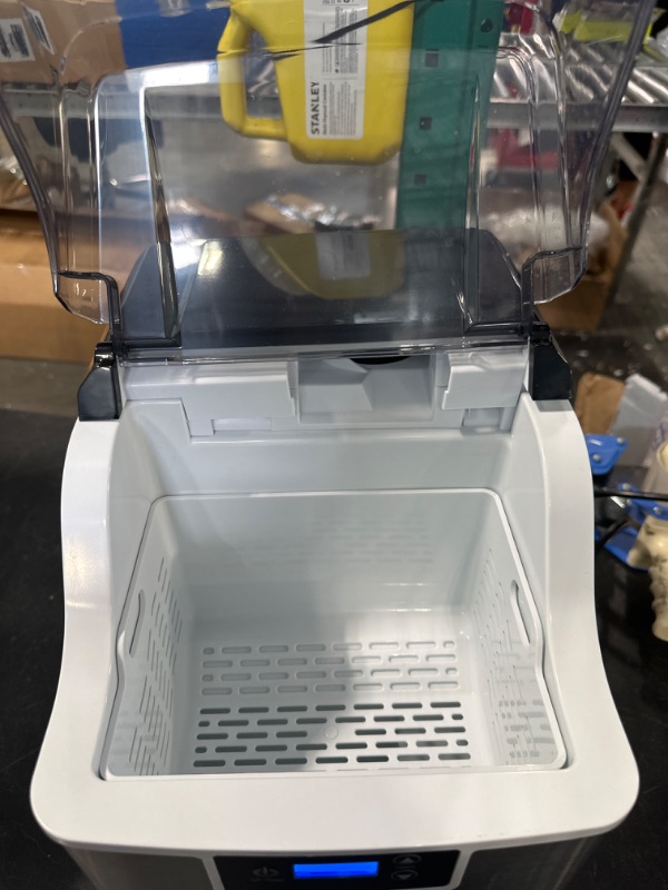 Photo 1 of HUMHOLD Nugget Ice Maker Countertop, 44Lbs Pebble Ice Per Day, 24Hrs Preset Program with Automatic Self Cleaning Function, Mini Pellet Ice Cubes Maker Machine for Home/Kitchen/Office/RV 44lbs Nugget Ice Maker silver 1
