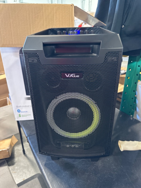 Photo 5 of VeGue Karaoke Machine, Bluetooth Speaker PA System for Adults & Kids with 2 Wireless Microphones, 8'' Subwoofer, Wireless Singing Machine for Christmas Party, Wedding, Gathering(VS-0866)