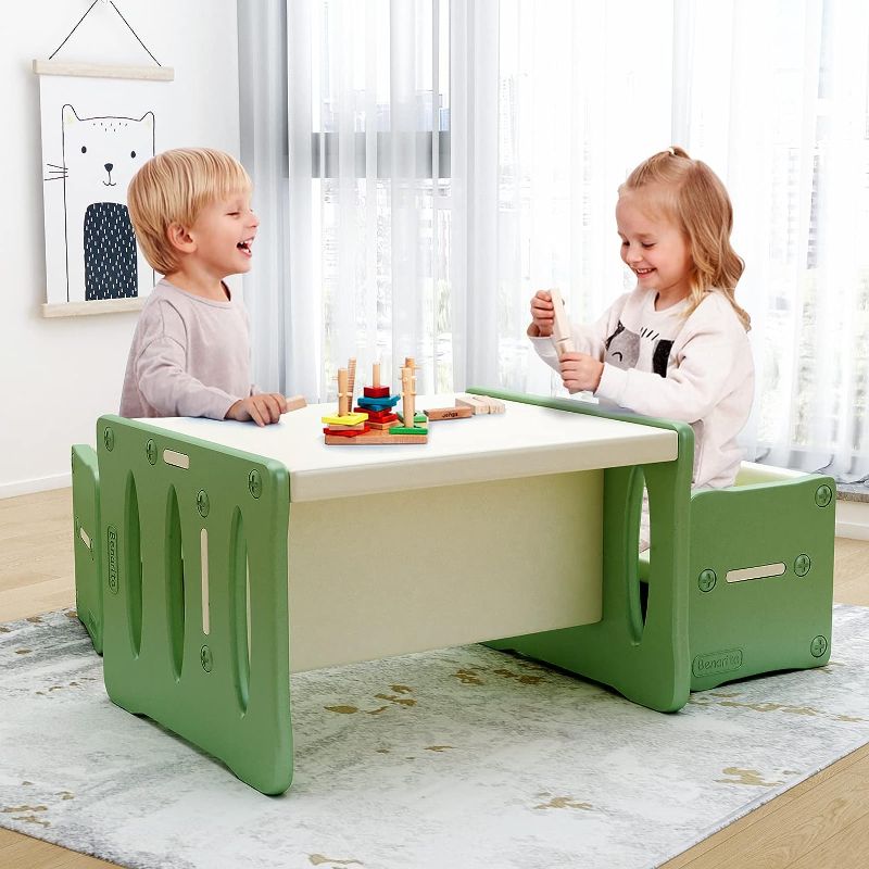 Photo 1 of Benarita Kids Table and 2 Chairs Set, Plastic Activity Table for Toddler Reading, Arts, Crafts, Homework, Montessori Furniture with Storage Space for Playroom, Gift for Boys & Girls
Visit the Benarita Store