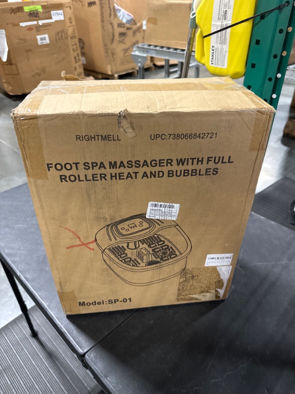Photo 1 of Foot Spa Bath Massager with Heat, Bubble and Vibration, Digital Temperature Control, Pedicure Foot Soaker with 8 Rollers for Soothe and Comfort Feet