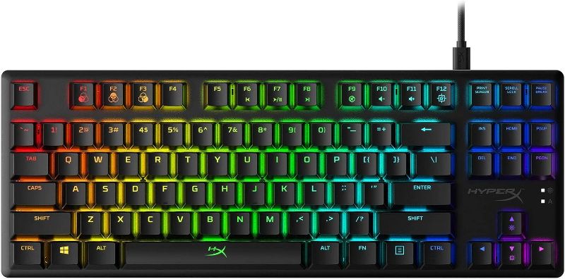 Photo 1 of HyperX Alloy Origins Core Wired Gaming Mechanical Keyboard Compact Tenkeyless HyperX Red Switch with RGB Back Lighting for PC, PS5 PS4 Xbox Series X|S & Xbox One