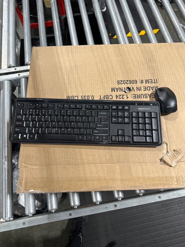 Photo 2 of Amazon Basics Wireless Computer Keyboard and Mouse Combo - Quiet and Compact - US Layout (QWERTY)