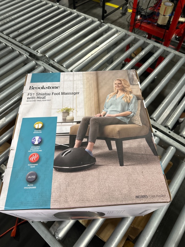 Photo 1 of Brookstone FS1 Shiatsu Foot Massager with Heat | Air Compression, Deep Kneading | 3 Massage Programs