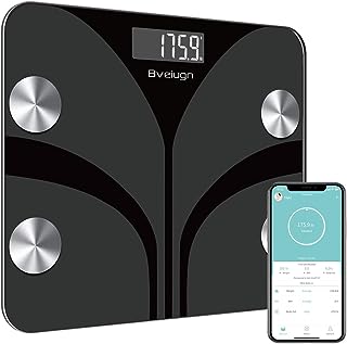 Photo 1 of Scale for Body Weight, Bveiugn Digital Bathroom Weight Scales for People, Weighing Machine for Fat Water Muscle BMI, Body Composition Monitor Health Analyzer with Smartphone App, 400lb