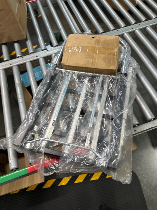 Photo 1 of Platform Cart Foldable Push Cart Aluminum Adjustable Length Foldable Cart with 4-Wheel,330-LB Capacity Foldable Push Cart With 4-wheels