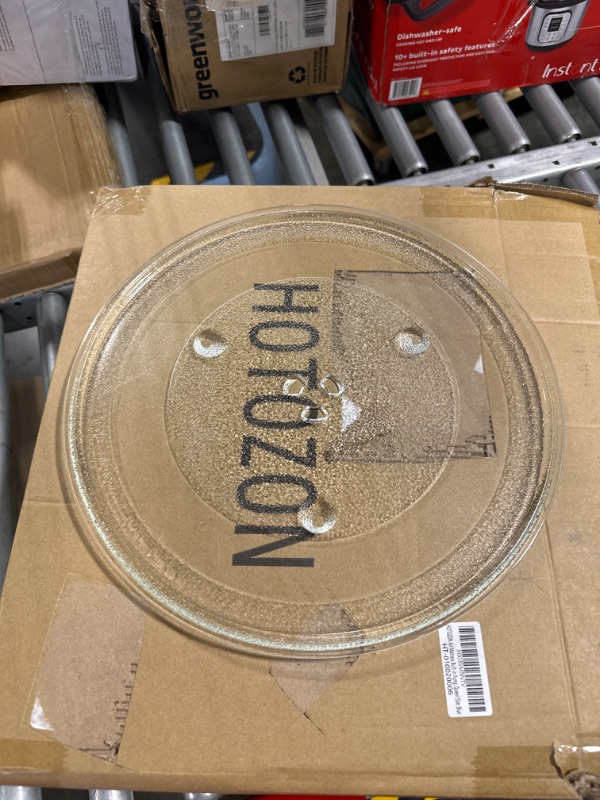 Photo 2 of 13.5" Microwave Glass Turntable Plate by Beaquicy - 13 1/2 Inches Glass Tray Replacement for GE Hotpoint Microwave - Replace Microwave Glass Tray # WB39X10032 JVM3160DF1BB JVM3160DF1CC JVM3160DF1WW