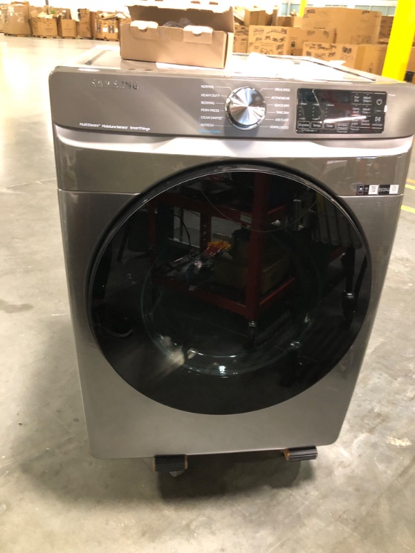 Photo 12 of ***THE CABLE IS MISSING, IT IS USED BUT LOOKS LIKE NEW....DETAILS ARE SPECIFIED IN PHOTOS***

Samsung 27 Inch Wide 7.5 Cu. Ft. Smart Electric Dryer with Steam Sanitize+
Model:DVE45B6300P