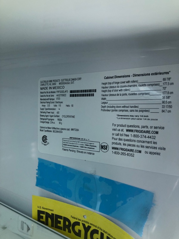 Photo 1 of Frigidaire 27.8 Cu. Ft. French Door Refrigerator