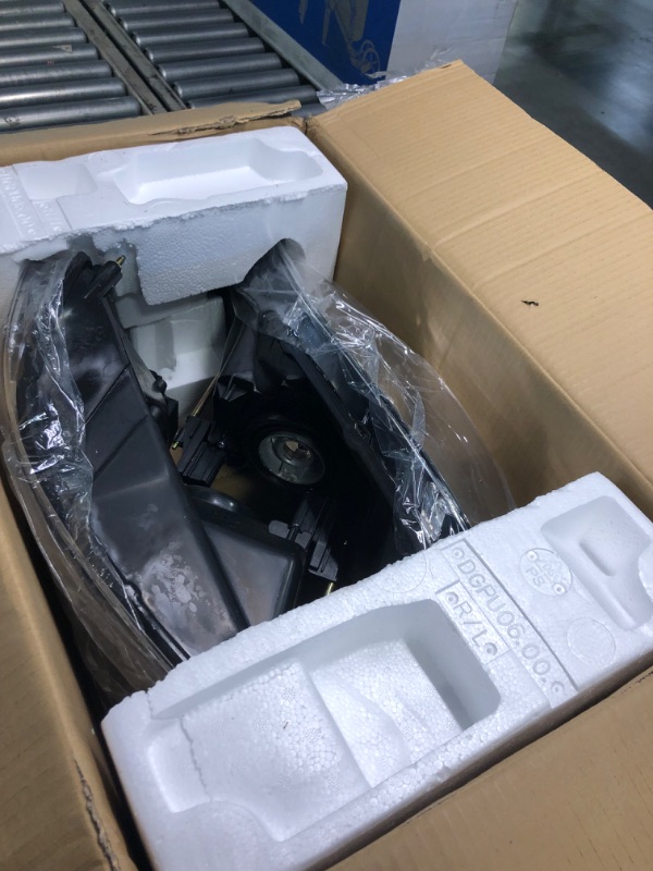 Photo 1 of AS Headlight Assembly Compatible with 2006 2007 2008 Dodge Ram 1500/2006-2009 Dodge Ram 2500 3500 Chrome Housing Amber Reflector Driver Passenger Side OE- Chrome Housing Amber Reflector