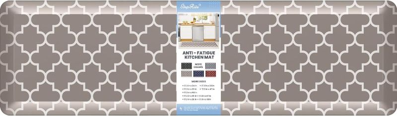 Photo 1 of 4/5 Inch Thick Kitchen Rugs, Kitchen Mat, Anti Fatigue Floor Mat, Waterproof Mats & Rugs, Heavy Duty PVC Ergonomic Comfort Standing Foam for Kitchen, Home, Office, Sink, Garage, 17.3" x60”, Khaki