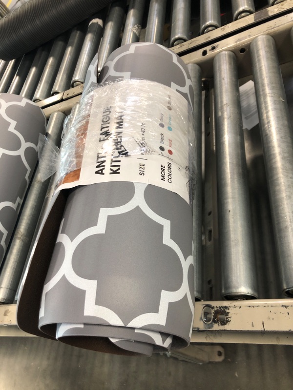 Photo 2 of 4/5 Inch Thick Kitchen Rugs, Kitchen Mat, Anti Fatigue Floor Mat, Waterproof Mats & Rugs, Heavy Duty PVC Ergonomic Comfort Standing Foam for Kitchen, Home, Office, Sink, Garage, 17.3" x60”, Grey