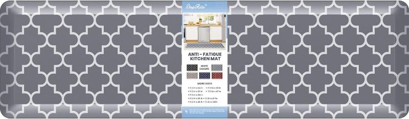 Photo 1 of 4/5 Inch Thick Kitchen Rugs, Kitchen Mat, Anti Fatigue Floor Mat, Waterproof Mats & Rugs, Heavy Duty PVC Ergonomic Comfort Standing Foam for Kitchen, Home, Office, Sink, Garage, 17.3" x60”, Grey