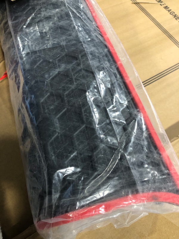 Photo 1 of Matericuo Golf Cart Floor Liner Mat Full Coverage Custom Fit for 2 and 2+2 Club Car Models Precedent 2004-2022/Onward & Tempo (2017-2022)/Villager & V4L (2019-2022 Red Trim Full Coverage