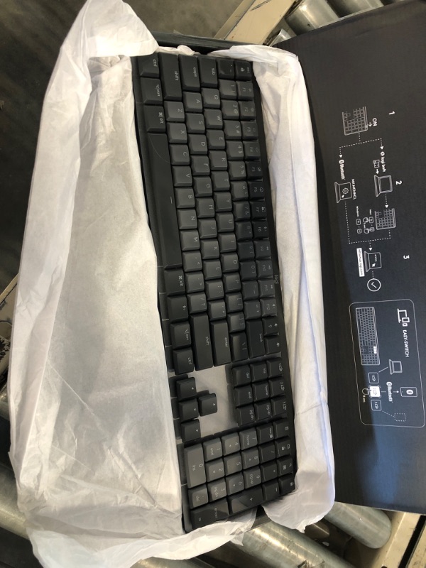 Photo 2 of Logitech MX Mechanical Wireless Illuminated Performance Keyboard, Tactile Quiet Switches, Backlit Keys, Bluetooth, USB-C, macOS, Windows, Linux, iOS, Android, Metal Full Size Tactile (quiet typing) Keyboard