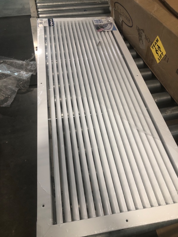Photo 1 of 38" X 14" Aluminum Return Grille - Easy Air Flow - Linear Bar Grilles [Outer Dimensions: 39.5w X 15.5"h] 38 X 14