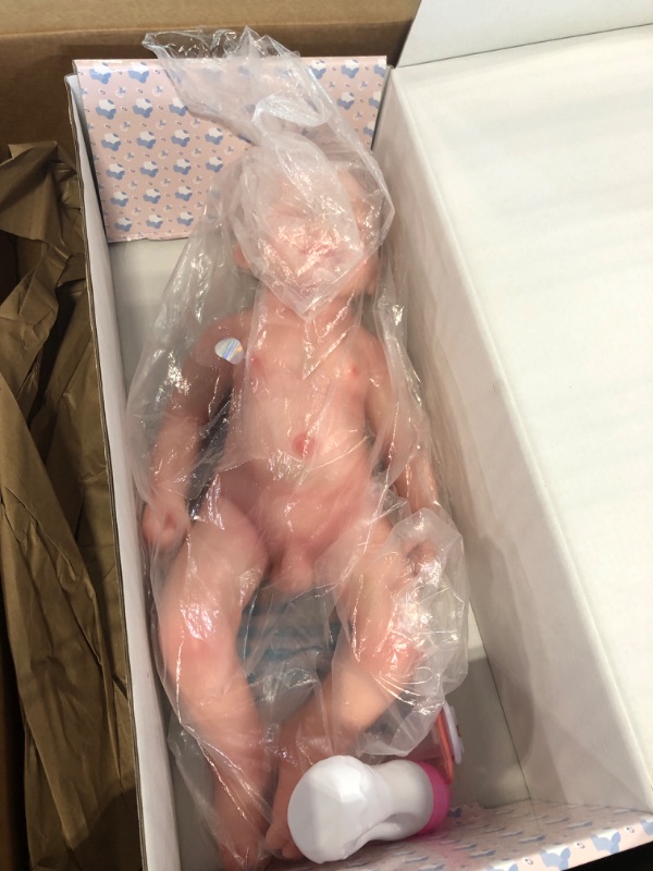 Photo 3 of BABESIDE Lifelike Reborn Baby Dolls - 18 Inch (Weight 7 Lb) Full Platinum Silicone Reborn Baby Girl Realistic-Newborn Baby Doll Sleeping Girl Real Life Baby Dolls with Gift Box