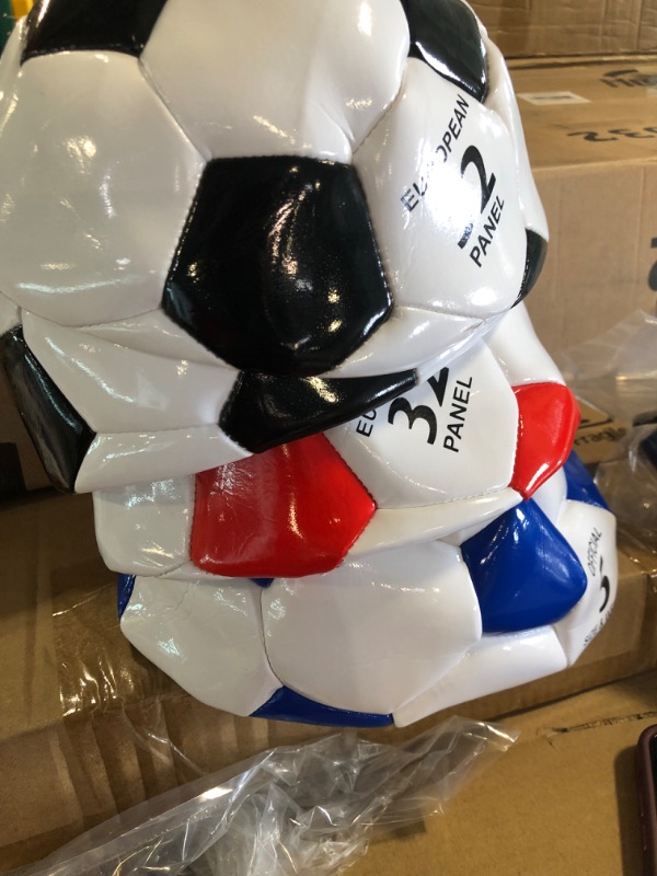 Photo 1 of 4 soccer ball 2black,1013744033
1 red,1 blue.