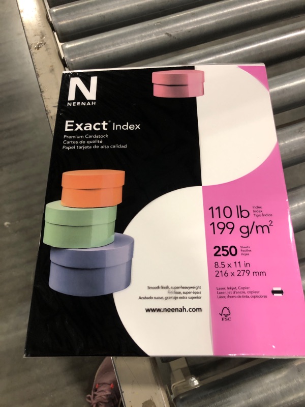 Photo 1 of Exact Index Cardstock, 8-1/2 x 11 Inches, 110 lb, White, 250 Sheets