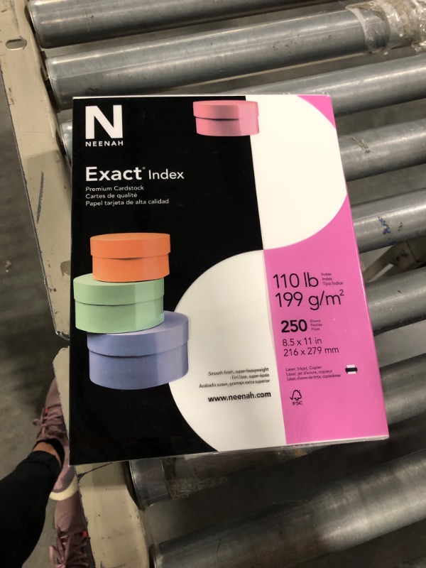 Photo 1 of Exact Index Cardstock, 8-1/2 x 11 Inches, 110 lb, White, 250 Sheets